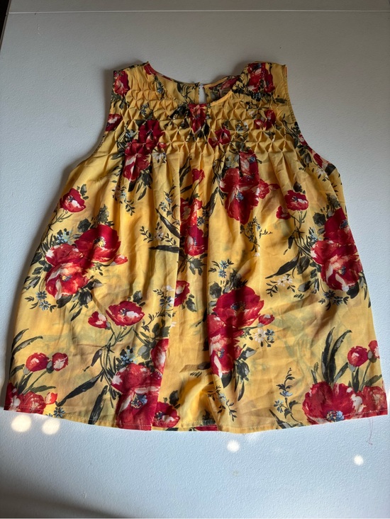 Abercrombie & Fitch Tops - Abercrombie & Fitch Yellow Floral Tie-Front Blouse with Red Roses